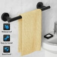 thumbnail image 4 of Wall Stainless Steel Bathroom Hardware Set Accessories Brushed Towel Bar Towel Ring Toilet Paper Holder Hook Bathroom Kit Towel, 4 of 10