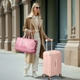 thumbnail image 2 of Gynky Luggage Sets 3 Piece with Duffel Bag 20 in Carry on Luggage Set Hardshell ABS Suitcase with 360° Spinner Wheels for Women Men, Pink, 2 of 7