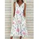 thumbnail image 5 of ICHUANYI Clearance Two-Piece Women's Summer Printed V-Neck Elegant A Line Tank Dress And Half Sleeve Cardigan Tops Set Suit(Pink, M) ICHUANYI WER2023080903243, 5 of 7