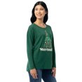 thumbnail image 3 of Holiday Time Women's and Women’s Plus Christmas Waffle Graphic Tee with Long-Sleeves, Sizes S-3XL, 1X-2X, 3 of 9