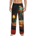 thumbnail image 5 of Mens Pajama Pants, Retro Cozy Living Room Soft Sleep & Lounge Pants for Men, Cuteness Casual PJ Bottoms Pants with Pockets, 5 of 7