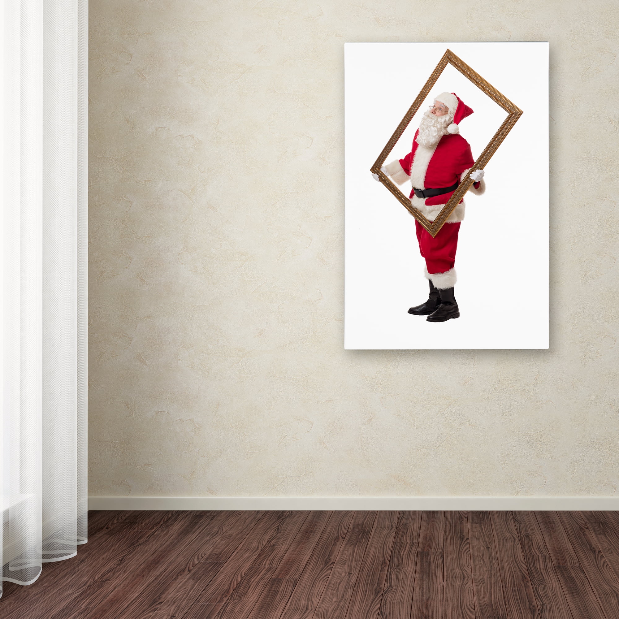 Trademark Fine Art 'Santa-frame-14013' Canvas Art by Ed Wheeler
