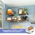 thumbnail image 2 of 6 Pack Heavy Duty Shelf Bracket, 10 inch Floating Shelf Brackets(1/5"-Thick) White Metal Wall Shelf Support Brackets, Holds 160+lb, 2 of 7