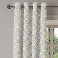 thumbnail image 2 of Ambesonne Damask Grommet Curtain, Oriental Tile, 50" x 108", Taupe White, 2 of 6
