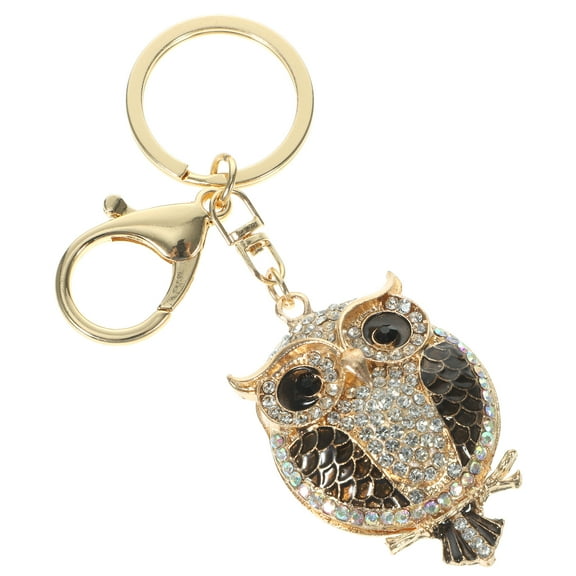 Owl Shape Rhinestone Sparkling Keychain Bag Pendant Handbag Charm for Women
