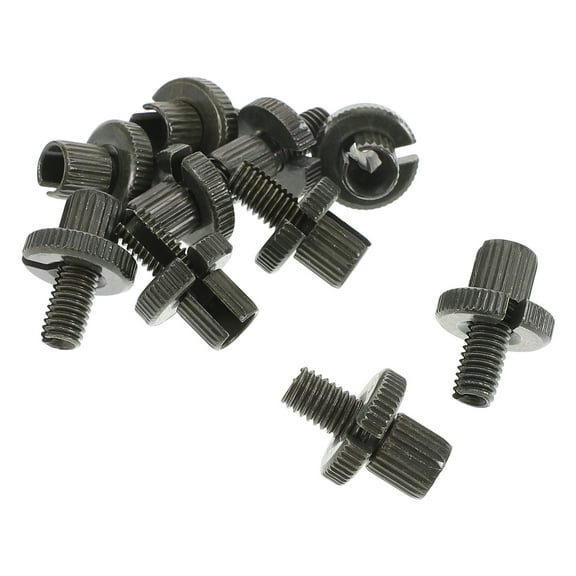 RENACLIPY 10Pcs Aluminum Alloy Motorcycle Brake Screw Adjustable Cable Clamp Black