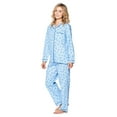 thumbnail image 2 of Casual Nights Women's Flannel Long Sleeve Button Down Pajama Set, 2 of 5