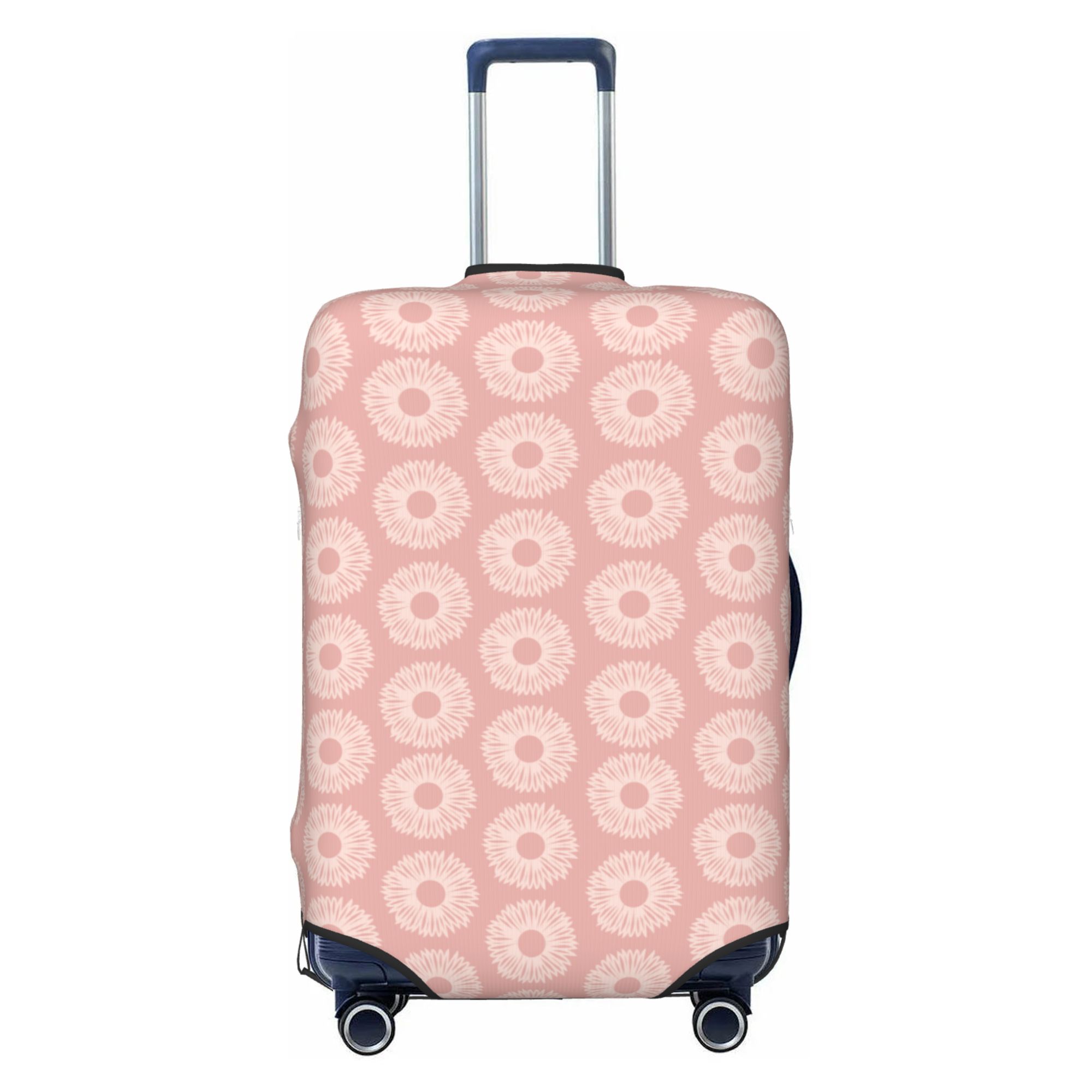 XMXY Travel Luggage Cover Protector, Pink Daisies Pattern Suitcase