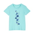 thumbnail image 2 of Sookity Tie Dye Shirt Kids Summer Tshirts for Kids 2024 Soft Cotton Tops O-Neck Short Sleeve Blouses Solid Color Lightweight Pullovers Prime Deals of The Day Lightning Deals, 2 of 5