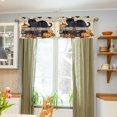 thumbnail image 3 of Yayeee Kitchen Valance Rod Pocket 54" x 18" Living Room Window Curtain, Halloween Cat, 3 of 6