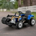 thumbnail image 2 of Costway Kids Ride On Road Roller 12V Electric Tractor Remote w/ Music & LED Light Blue, 2 of 10