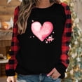 thumbnail image 2 of BLVB Valentines Day Shirts Women Cute Heart Shirt Casual Valentines Shirts for Women Plaid Long Sleeve Graphic Tees Tops, 2 of 4