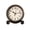 Black, variant on Clockswise Vintage Round Tabletop Clock with Distressed Blue Frame, Ornate Scroll Base & Antique-Inspired Design for Mantel, Counter and Shelf Display in Living Rooms, Bedrooms, and Offices