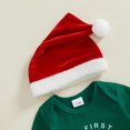 thumbnail image 3 of My First Christmas Baby Boy Outfits Long Sleeve Romper +Suspender Pants Overalls +Hats Set Newborn Fall Winter Holiday Clothes, 3 of 8