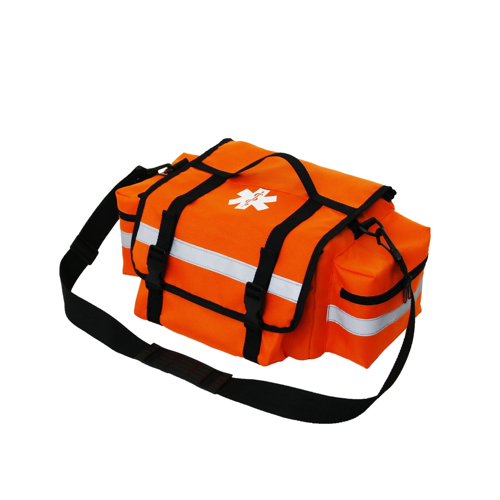 Graflsoa 26L Orange Emergency Medical Kit Bag for Outdoor & Home Use, 600D Oxford Cloth Trauma First Aid Organizer, 450x300x190mm, 450g
