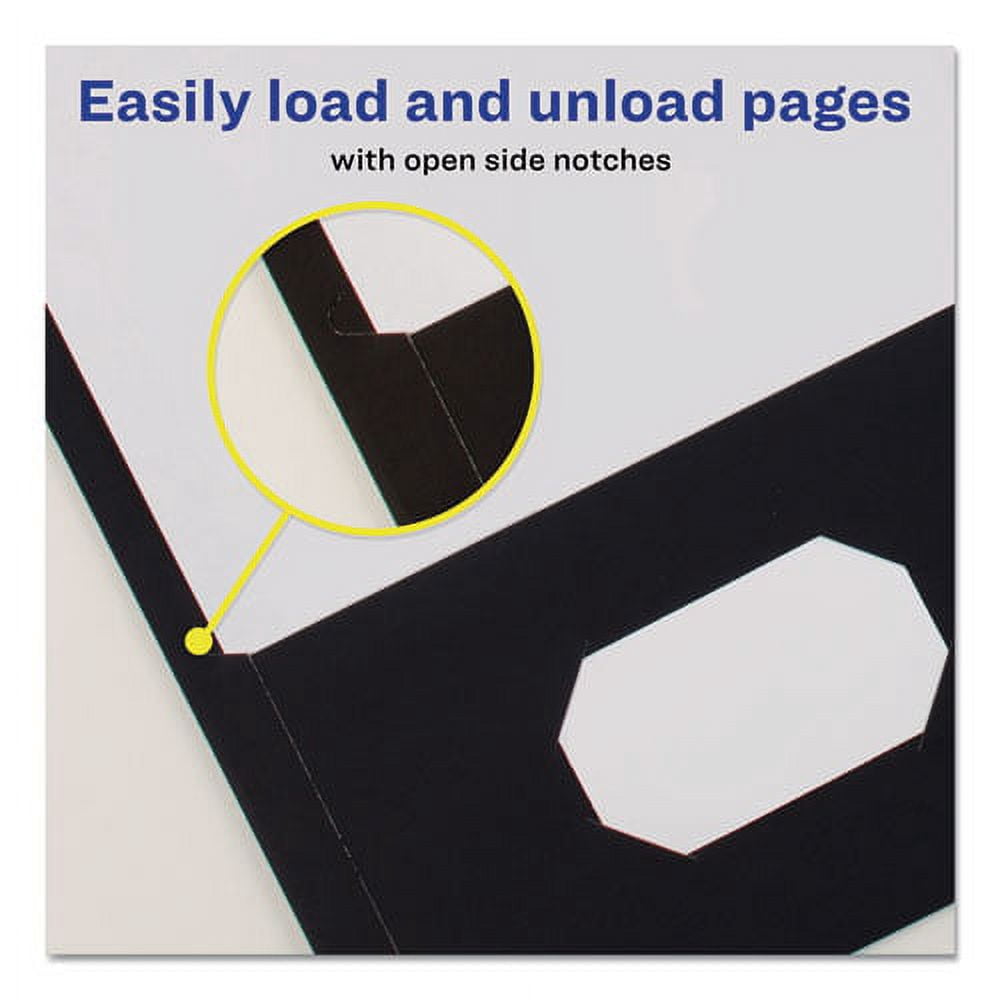 Two-Pocket Folder, 40-Sheet Capacity, 11 X 8.5, Black, 25/box | Bundle of 2 Boxes