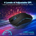 thumbnail image 3 of Gaming Mouse Wired, USB Computer Mouse with 4 Adjustable DPI, RGB Backlit LED, Side Buttons, Ergonomic Optical Mice for PC, Laptop, Windows, Mac, Gamer, 3 of 8