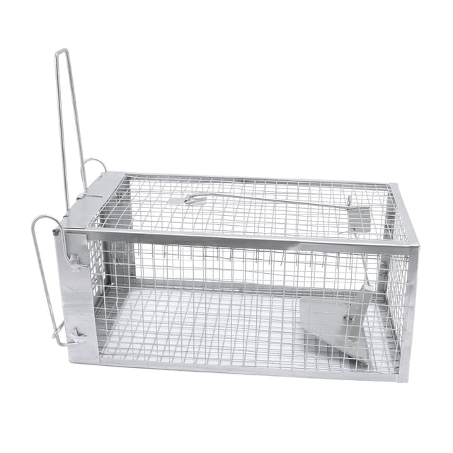 Trampa para ratones de hierro Nikou de una sola puerta para interiores y exteriores para animales pequeños