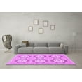 thumbnail image 3 of Ahgly Company Indoor Square Oriental Purple Modern Area Rugs, 4' Square, 3 of 4