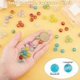 thumbnail image 2 of 100 cuentas de cristal de Murano craqueladas, redondas y artesanales de 10 mm, de 10 colores, para pulseras de la amistad de verano, joyería para el Día de la Madre., 2 of 5