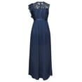 thumbnail image 3 of WTOBBY Fashion Ladies Long Lace Bridesmaid Evening Dress Small Gown with Elegant Details for Weddings Parties and Banquets,Blue S, 3 of 4