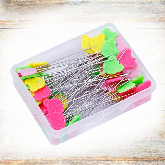 BRIGHTFUFU 50Pcs Hand Sewing Needles Assorted Color Flat Bear Head For College Project