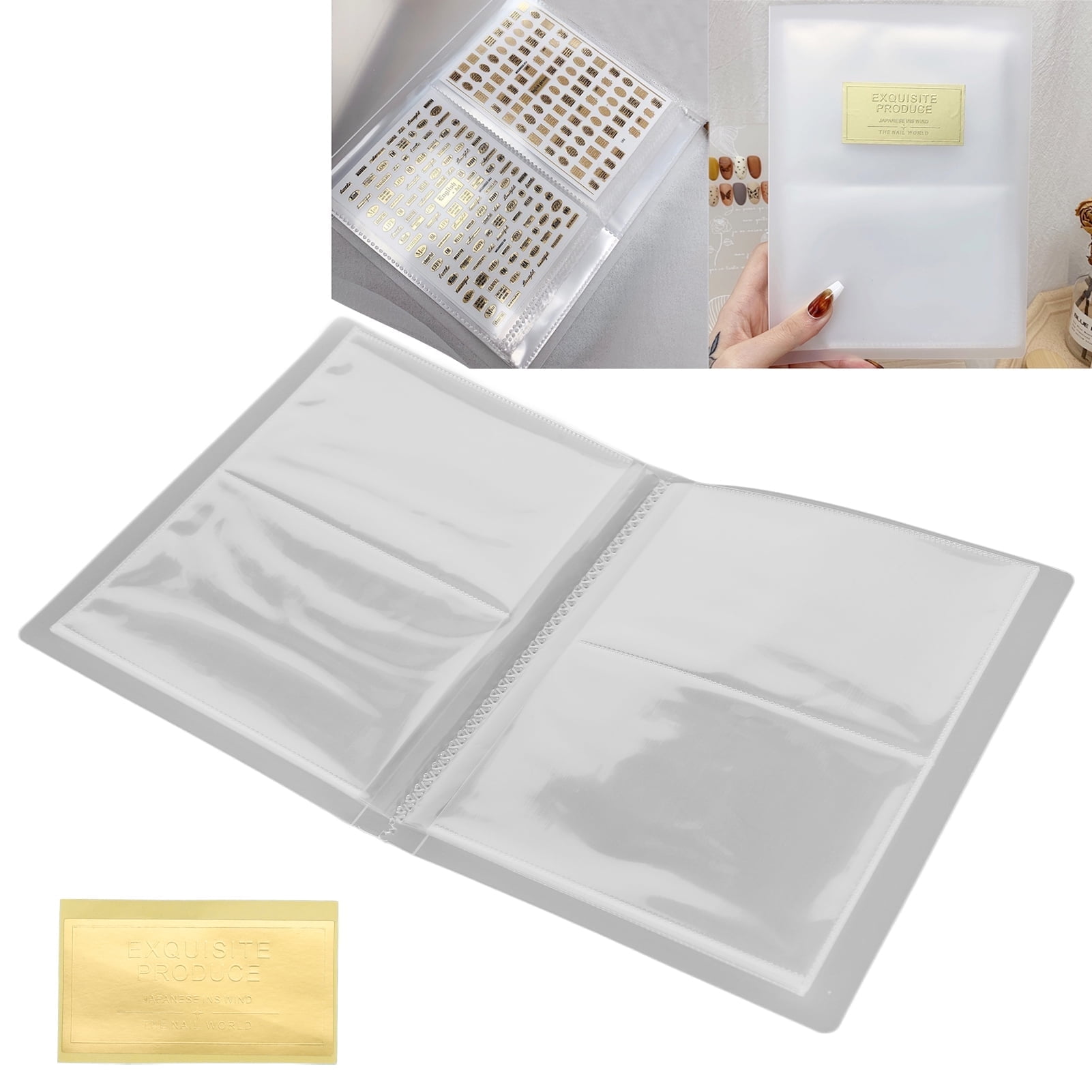 Carnet D'Autocollants Réutilisable A5 – 40 Feuilles (80 Faces), Album Collection Stickers Transparent, Idéal Enfants & Ados