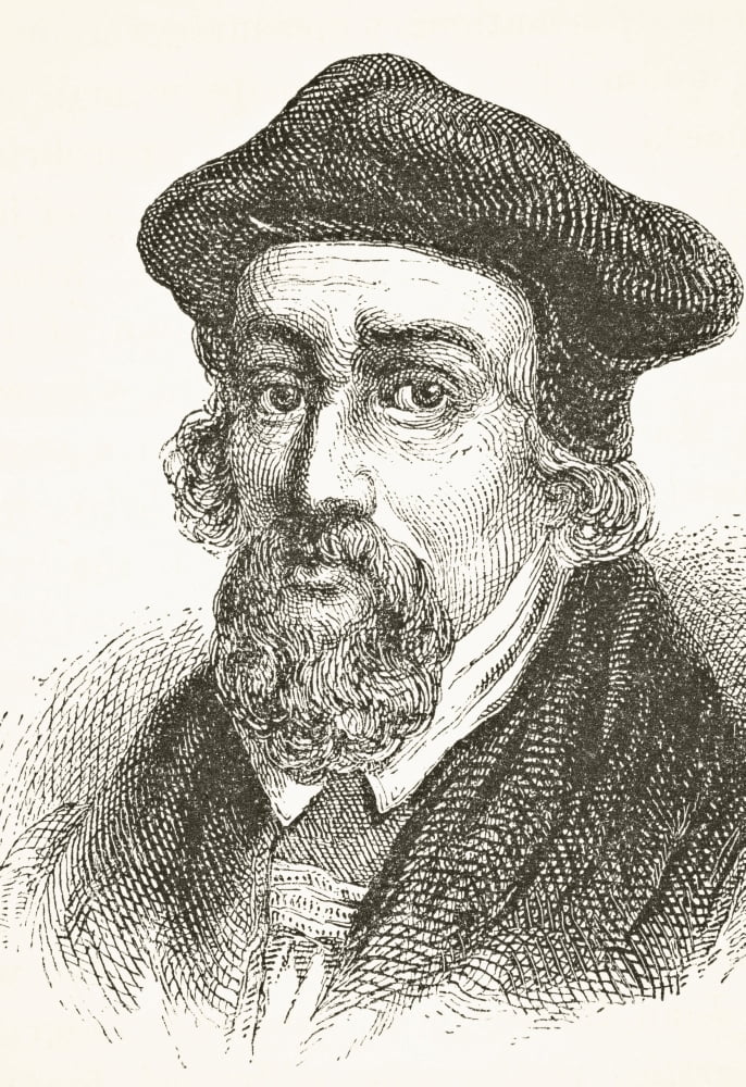 Bishop Nicholas Ridley Circa 1500 To 1555 English Clergyman And Protestant Martyr From The National And Domestic History Of England By William Aubrey Published London Circa 1890 Canvas Art - Ken Welsh