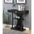 thumbnail image 2 of Pemberly Row Transitional Console Table in Black Wood Finish, 2 of 4