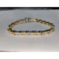 thumbnail image 2 of 8 Ct White Round Cut Moissanite Tennis Bracelet Plated 14K Yellow Gold, 2 of 3
