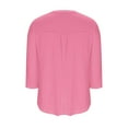 thumbnail image 4 of FAIWAD Womens Blouses Dressy Casual Business Tops Loose Comfy 3/4 Sleeve V Neck Work Office Shirts, 4 of 5
