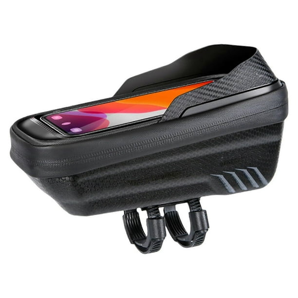 Mountain bike storage bags, bicycle handlebar bag, waterproof, for mountain bikes, accessories, mobile phone, bicycles black.