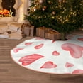 thumbnail image 6 of Daiia Pink Hearts Drawing Merry Christmas Tree Skirt , Xmas Large Lace-up Tree Skirt, Santa Snowflakes Rustic Home Decorations New Year Party Farmhouse Decor-36", 6 of 7