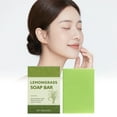 thumbnail image 5 of PiGOGI Lemongrass Exfoliating Soap Soothing Soap Gentle Cleansing Face Moisturizing 100g, 5 of 6