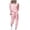 Pink, variant on CILENON Joggers for Women 2 Piece Set Women Fashion O-Neck Solid Pullover Long Sleeve Bandage Loose Pants Sweatsuits Casual Sets for Women Workout Clothes for Women Sets (Pink,XXXL)