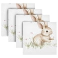 thumbnail image 5 of Qxltty Rabbits Playing with Pink Butterflies Napkins 20×20in Perfect for Parties Dinners Weddings Cocktail Housewarming Cloth Napkins Set of 1, 5 of 8