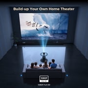ARTSEA Video Projector With Wifi And Bluetooth, Smart Portable Projector,1080p Native for Home Theater/Outdoor