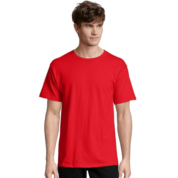 Hanes Essentials Unisex Cotton T-Shirt Athletic Red M