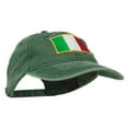 thumbnail image 5 of Italy Flag Embroidered Washed Cotton Twill Cap - Dark Green OSFM, 5 of 5