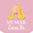 thumbnail image 4 of Inktastic My Meme Grandma Loves Me Giraffe Boys or Girls Baby Bib, 4 of 4