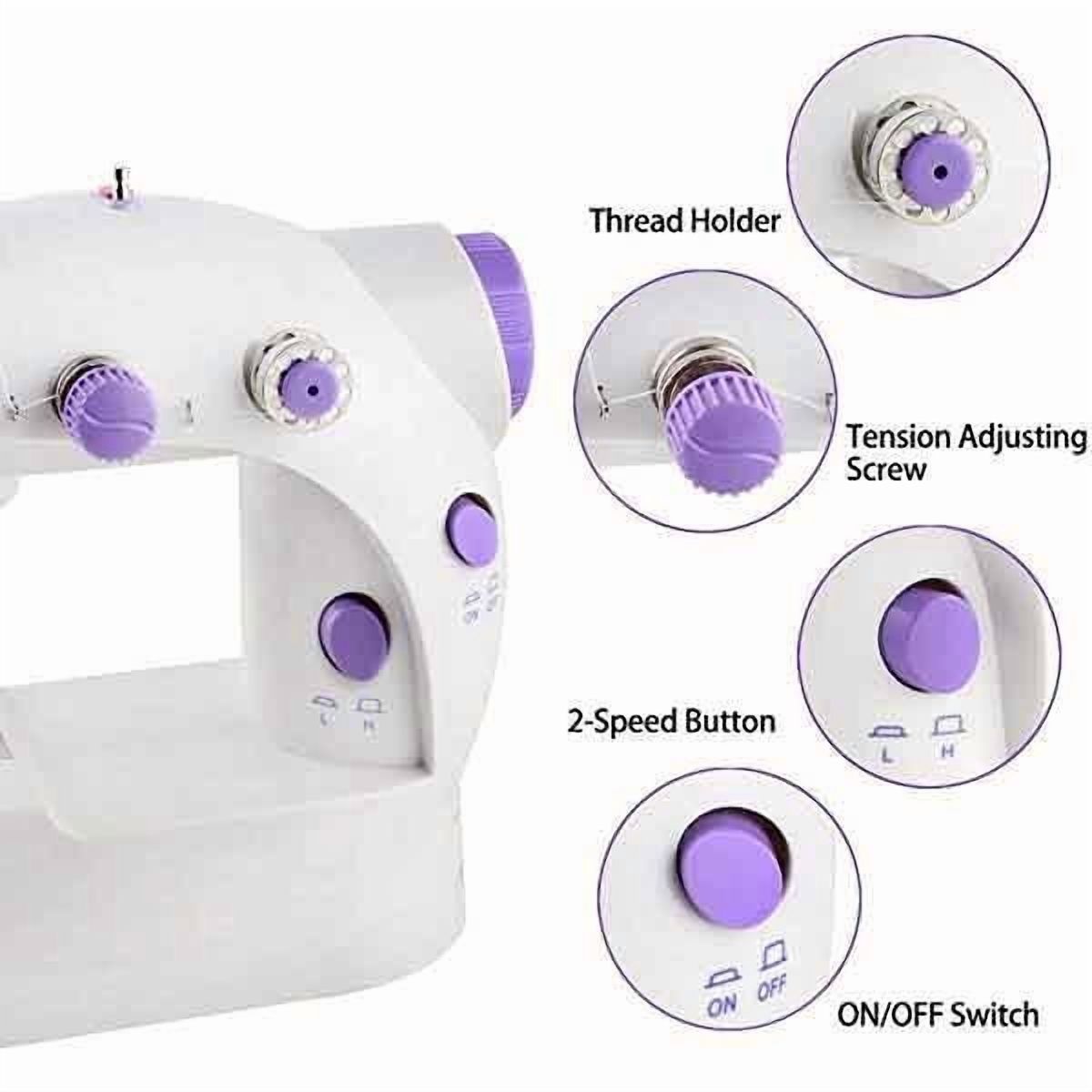 Ovzne Multi-functional Mini Sewing Machine Compact Portable Stitcher
