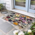 thumbnail image 2 of Country Flowers Doormat Outdoor Entrance 16"x24", Retro Pastoral Colorful Floral Herbs Absorb Moisture Dirt Door Mats, Non-Slip Rubber Backing Floor Mats Indoor, Low-Profile Front Door Rugs, 2 of 9