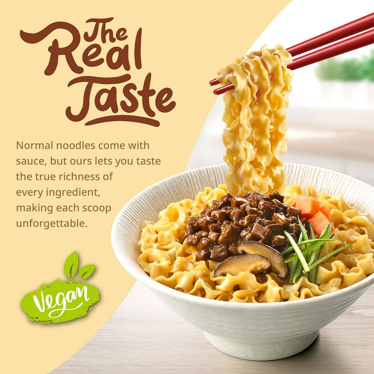 J WAY Instant Squiggly Noodles with Zha Jiang Sauce Pack of 2