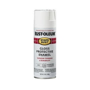 White, Rust-Oleum Stops Rust Gloss Protective Enamel Spray Paint-7792830, 12 oz