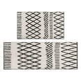 thumbnail image 1 of Transform Your Kitchen with Black Boho Kitchen Rug Set - Non-Slip, Washable Kitchen Mats, 2 Piece, Perfectly Designed for Floors, 1 of 7