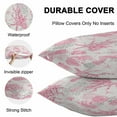 thumbnail image 6 of Outdoor Waterproof Pillow Covers Pack of 2, Pink Coastal Starfish Shell Coral Seahorse Ocean Vintage Decorative Throw Pillowcases Cushion Covers for Garden Patio Tent Sofa Couch, 20x20 inch, 6 of 8