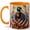 Orange, variant on Patriotic Mallard Coffee Mug, Duck Bird Mug, Ceramic 11 oz