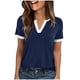 thumbnail image 3 of TaTaai Women's Summer V-Neck Top, Lightweight Cotton, Relaxed Fit, Short Sleeve, Breathable, Casual Daily Outings Multi-Color Gift, 3 of 7
