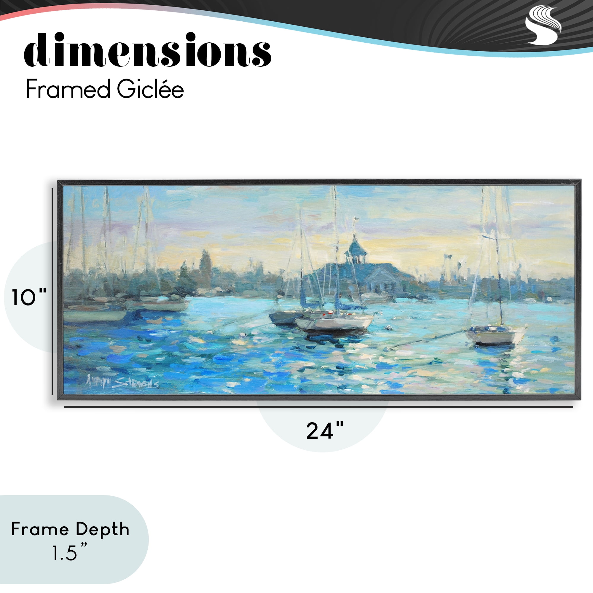 Stupell Industries Sunday On The Water Black Framed Giclee Art, design by Allayn Stevens