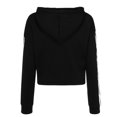 thumbnail image 3 of Women's Cropped Hoodie Sweatshirts Long Sleeve Solid Color Drawstring Sweater with Side Stripes Soft Comfortable Casual Top, 3 of 6